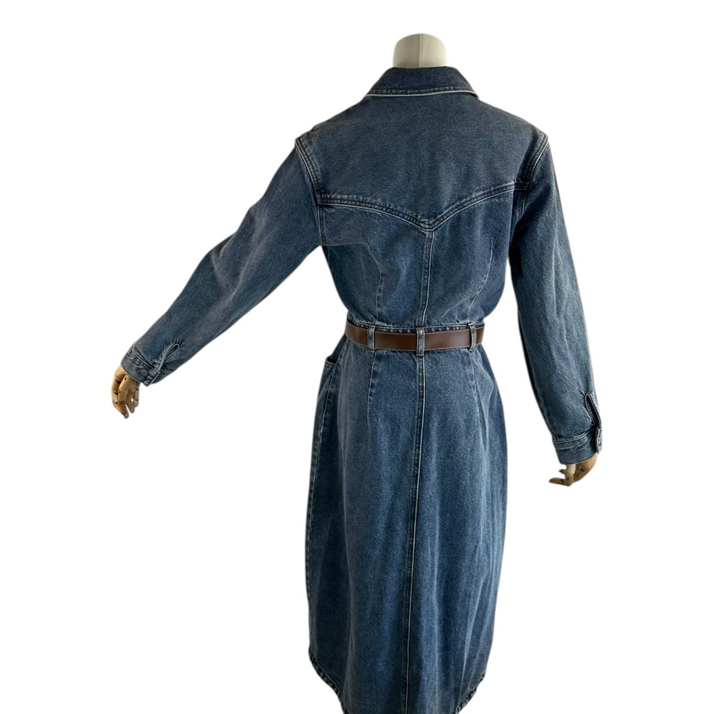 Future Collective Denim Shirt Dress – Western Minimal, women’s Sz6 - Picture 3 of 12
